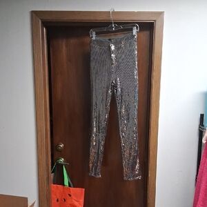 Sequin Straight Leg Pants